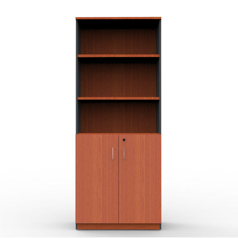 Armario de Oficina en Madera Combinado Alto 2 mts Melamínico cerezo