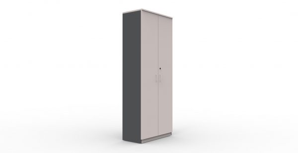 Armario De Oficina Prontometal 4 Estantes Cerrado Melaminico GRIS CLARO