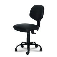 Silla de escritorio DI PARMA en Ecocuero Negro