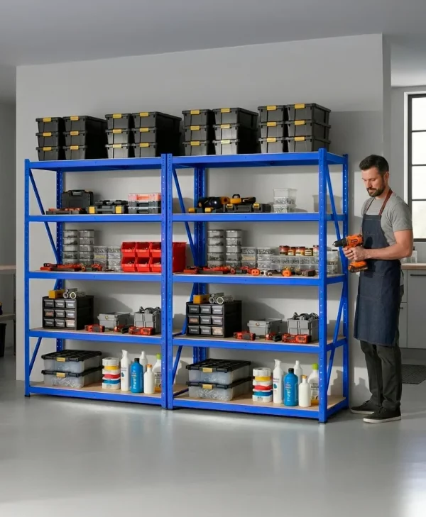 Estantería metálica de fácil encastre Acero Prontometal Módulo Siguiente 2 X 2 X 0.60 Mts 1000Kgs - Imagen 5