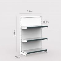 Góndola Prontometal Inicial Simple 95cm Base x 135cm Altura