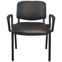 silla-fija-apilable-milan-con-posabrazos-ecocuero-negra