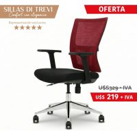 Silla de escritorio DI TREVI MESH Roja