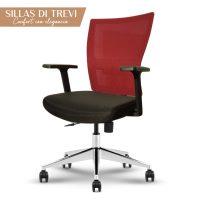 Silla de escritorio DI TREVI MESH Roja