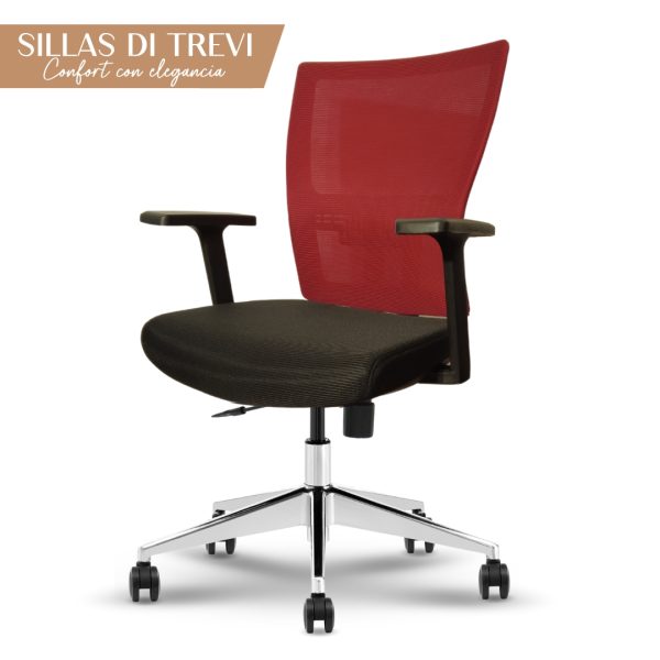 Silla de escritorio DI TREVI MESH Roja