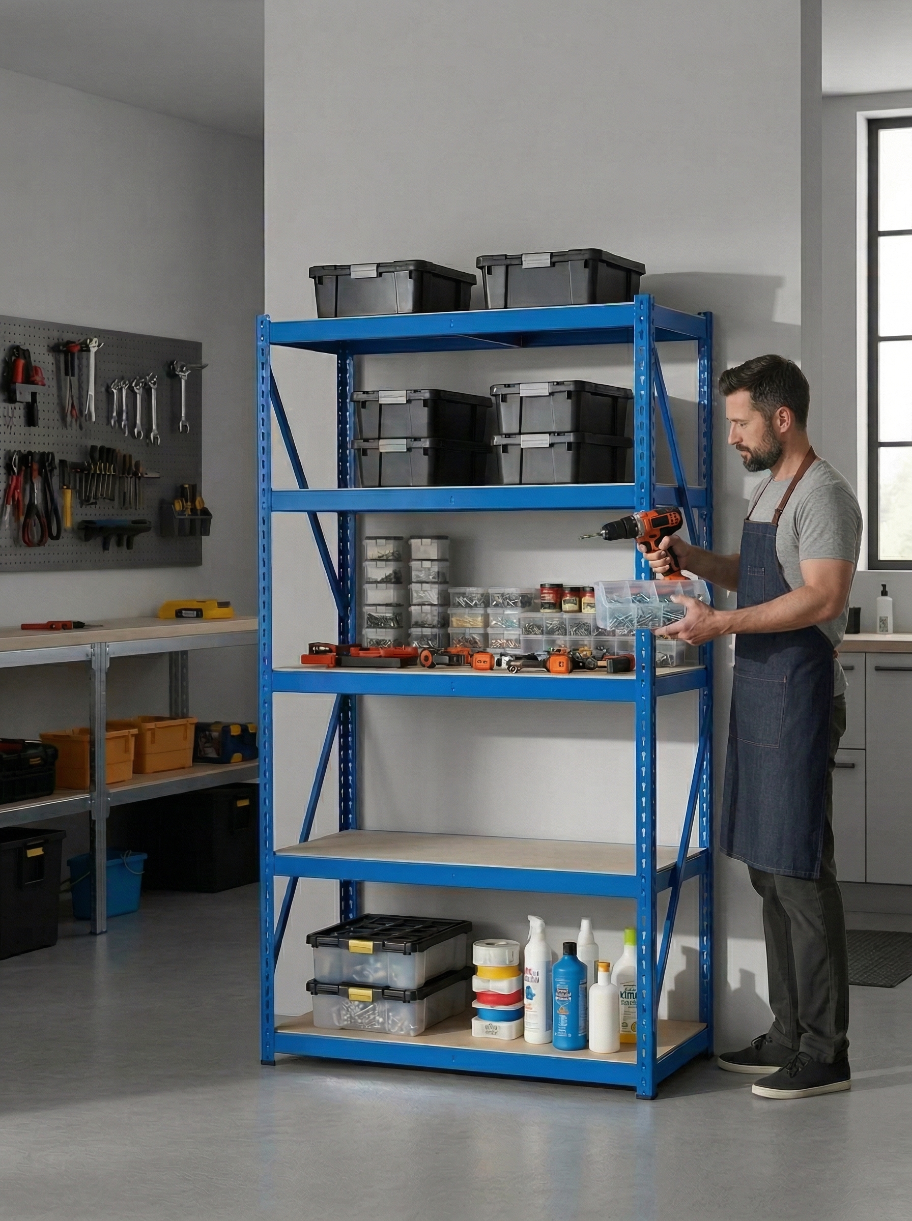 Prontokit modelo Prontorack Liviano Módulo inicial de 5 niveles 2 x 1 x 0.60 Mts 1000Kgs - Imagen 4