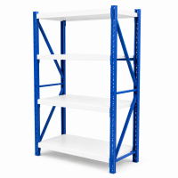Prontokit modelo Prontorack liviano Módulo Inicial de 4 niveles 2 x 1 x 0.40 Mts 800 Kgs