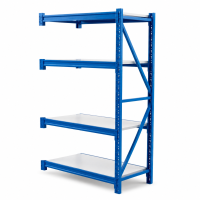 Prontokit modelo Prontorack liviano Módulo siguiente de 4 niveles 2 x 1 x 0.60 Mts 800 Kgs