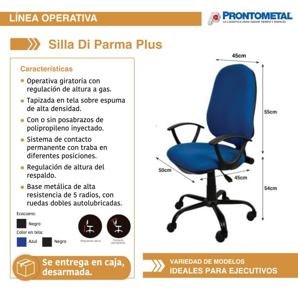 Silla de escritorio DI PARMA PLUS en Ecocuero - Imagen 5