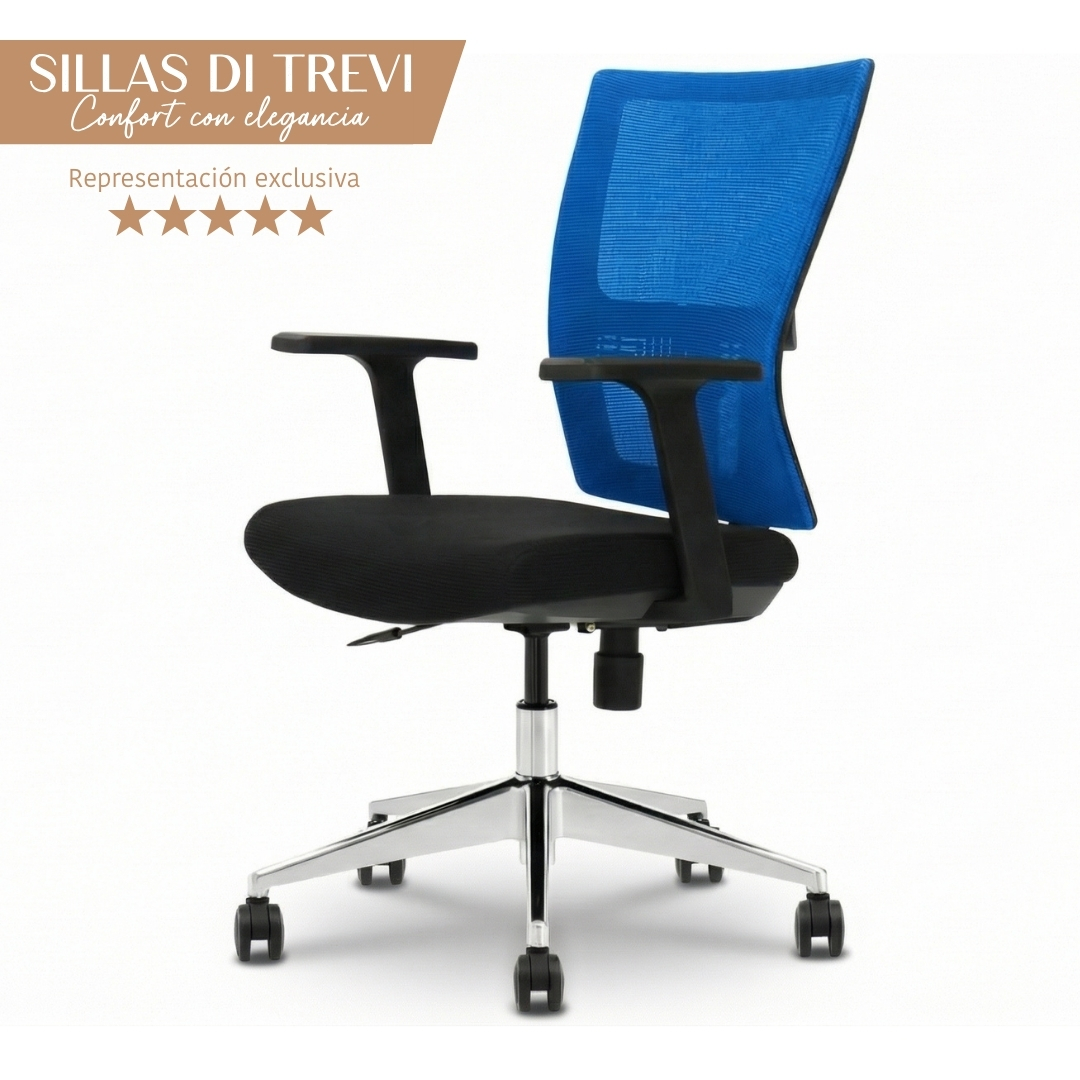 Silla de escritorio DI TREVI MESH Azul oscuro