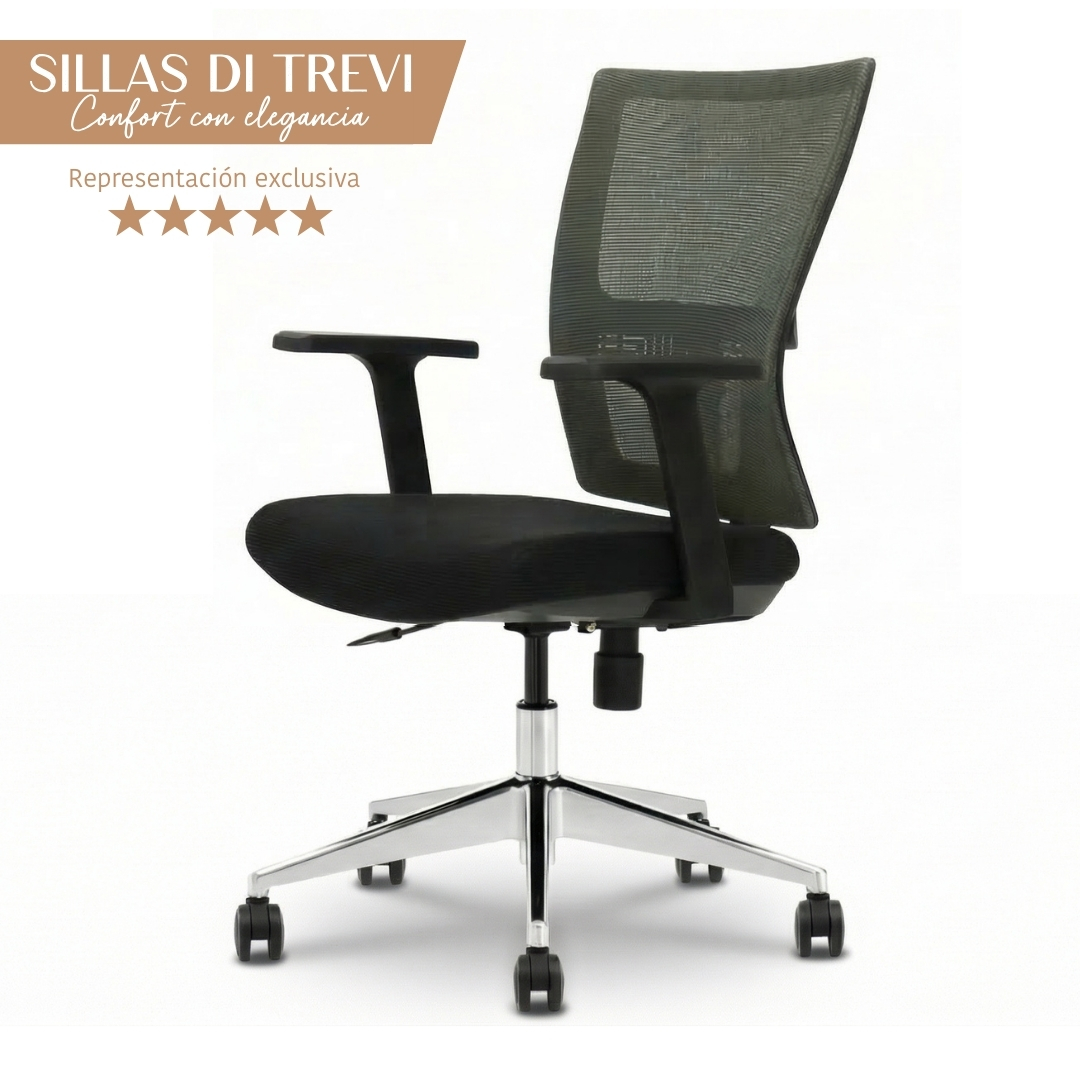 Silla de escritorio DI TREVI MESH Gris oscuro