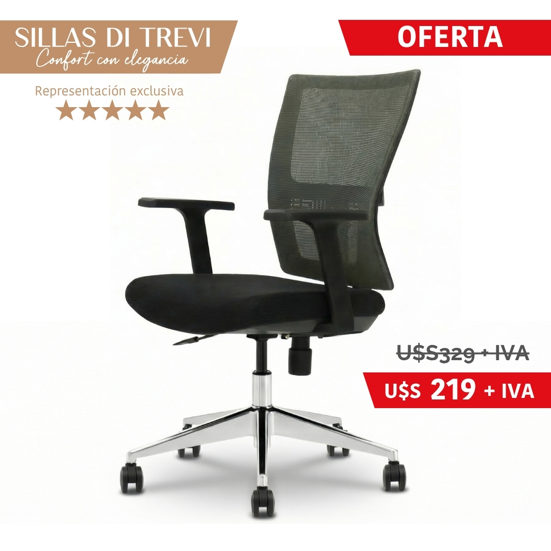 Silla de escritorio DI TREVI MESH Gris oscuro