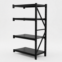 Prontokit modelo Prontorack liviano Módulo siguiente Negro de 4 niveles 2 x 1 x 0.60 Mts 800 Kgs