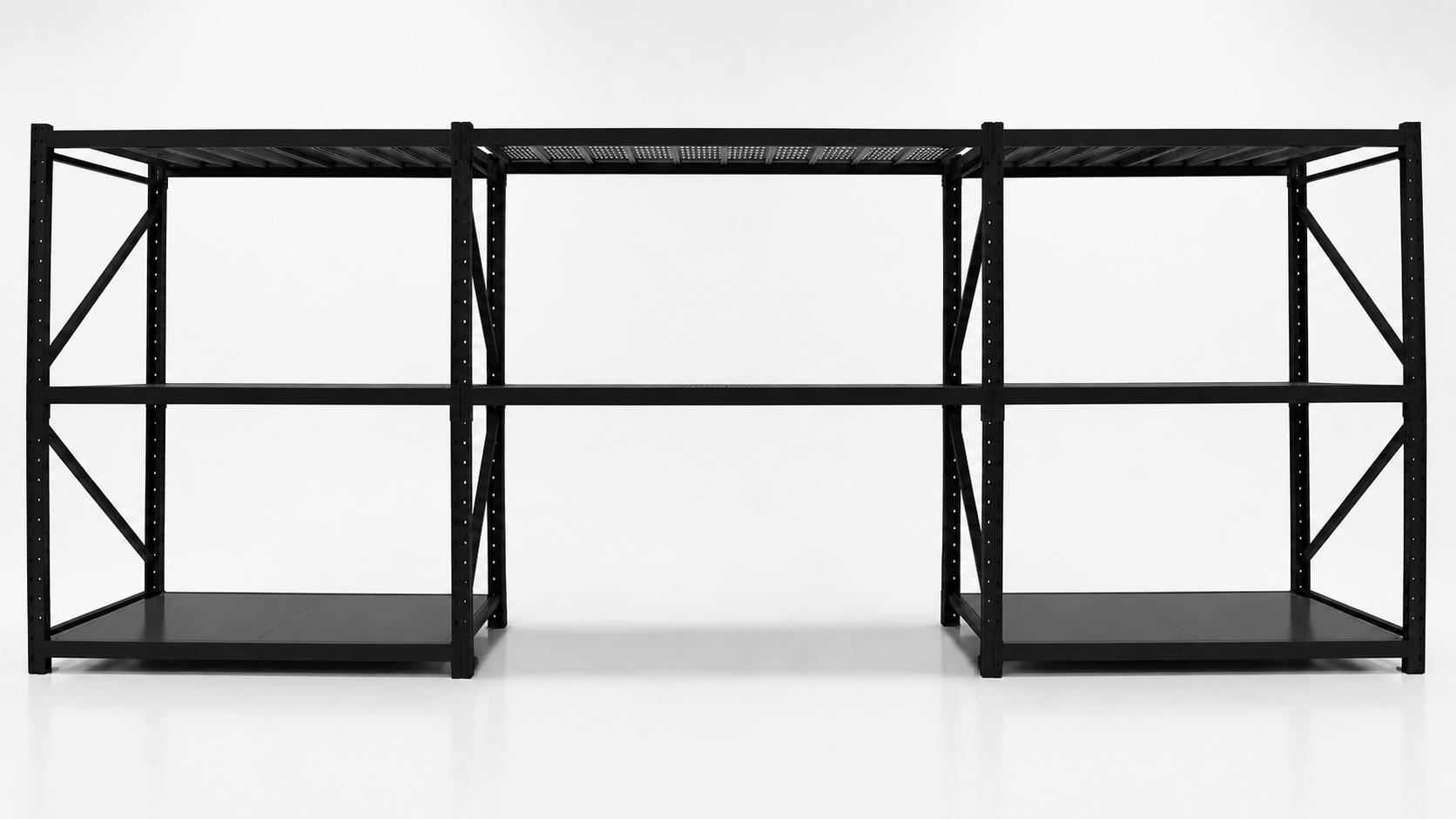 Prontokit modelo Prontorack liviano Módulo siguiente Negro de 3 niveles 2 x 1 x 0.60 Mts 600 Kgs - Imagen 3