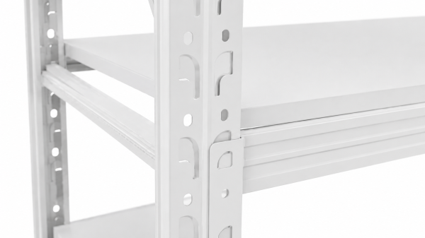 Estantería Metálica de Fácil Encastre Acero Prontometal Módulo Siguiente Blanco 2 x 1 x 0.60 Mts 600Kgs - Imagen 4