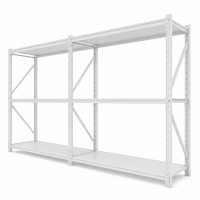 Estantería Metálica de Fácil Encastre Acero Prontometal Módulo Siguiente Blanco 2 x 1 x 0.60 Mts 600Kgs