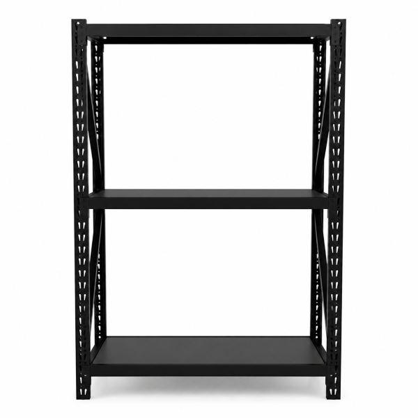 Estantería Metálica de Fácil Encastre Acero Prontometal Negro 2 x 1 x 0.60 Mts 600Kgs - Imagen 2