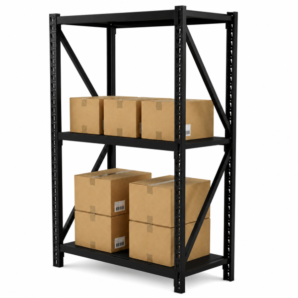 Estantería Metálica de Fácil Encastre Acero Prontometal Negro 2 x 1 x 0.60 Mts 600Kgs - Imagen 3