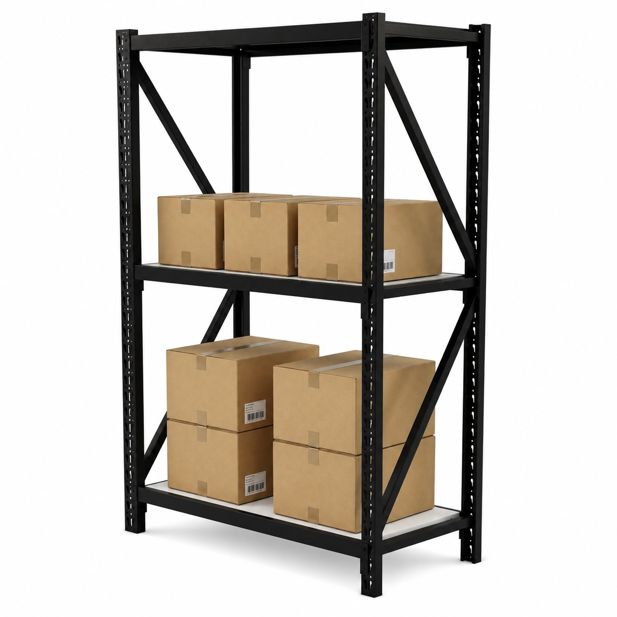Prontokit modelo Prontorack Liviano Módulo inicial Negro de 3 niveles 2 x 1 x 0.60 Mts 600Kgs - Imagen 3