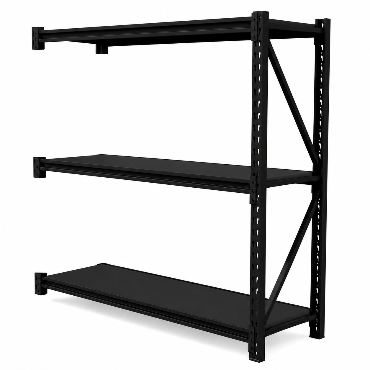 Estantería metálica de fácil encastre Acero Prontometal Módulo Siguiente Negro 2 X 2 X 0.60 Mts 600Kgs