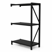 Prontokit modelo Prontorack liviano Módulo siguiente Negro de 3 niveles 2 x 1 x 0.60 Mts 600 Kgs