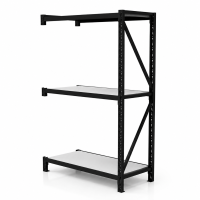 Prontokit modelo Prontorack liviano Módulo siguiente Negro de 3 niveles 2 x 1 x 0.60 Mts 600 Kgs