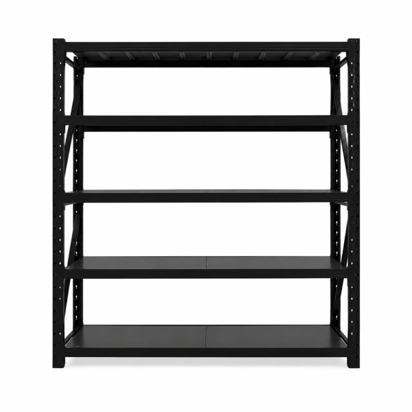 Estantería metálica de fácil encastre Acero Prontometal Negro 2 X 2 X 0.60 Mts 1000Kgs - Imagen 3
