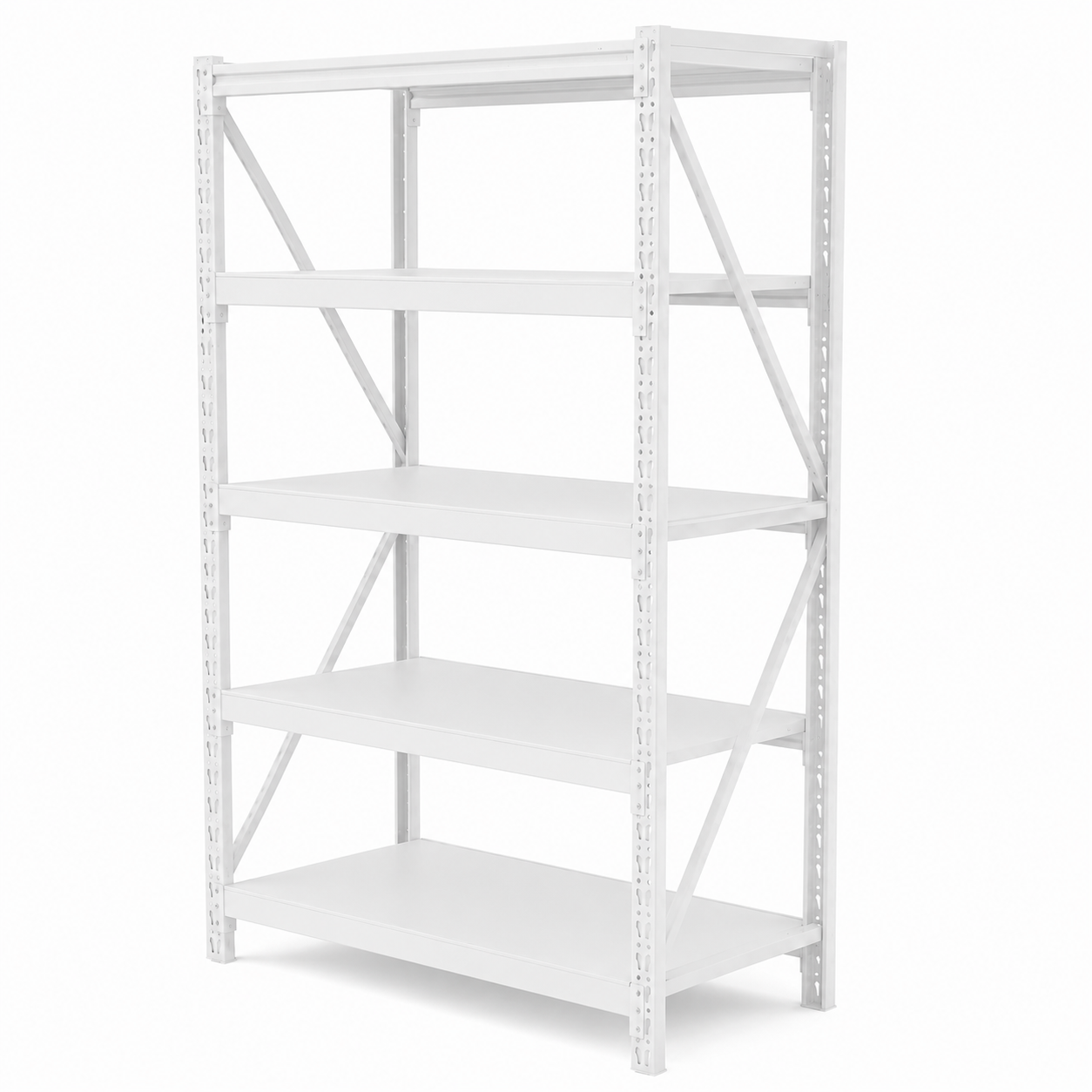 Prontokit modelo Prontorack Liviano Módulo inicial Blanco de 5 niveles 2 x 1 x 0.60 Mts 1000Kgs