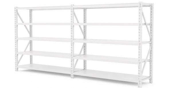 Estantería metálica de fácil encastre Acero Prontometal Módulo Siguiente Blanco 2 X 2 X 0.60 Mts 1000Kgs - Imagen 2
