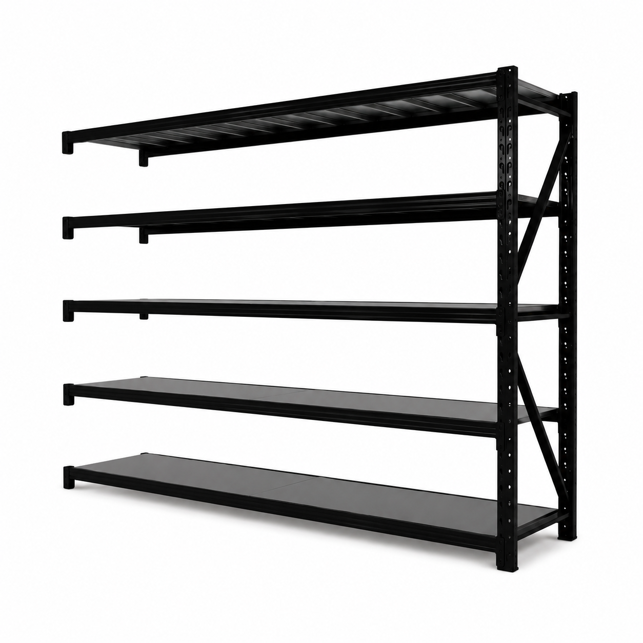 Prontorack liviano módulo siguiente Negro de 5 niveles 2 X 2 X 0.60 MTS