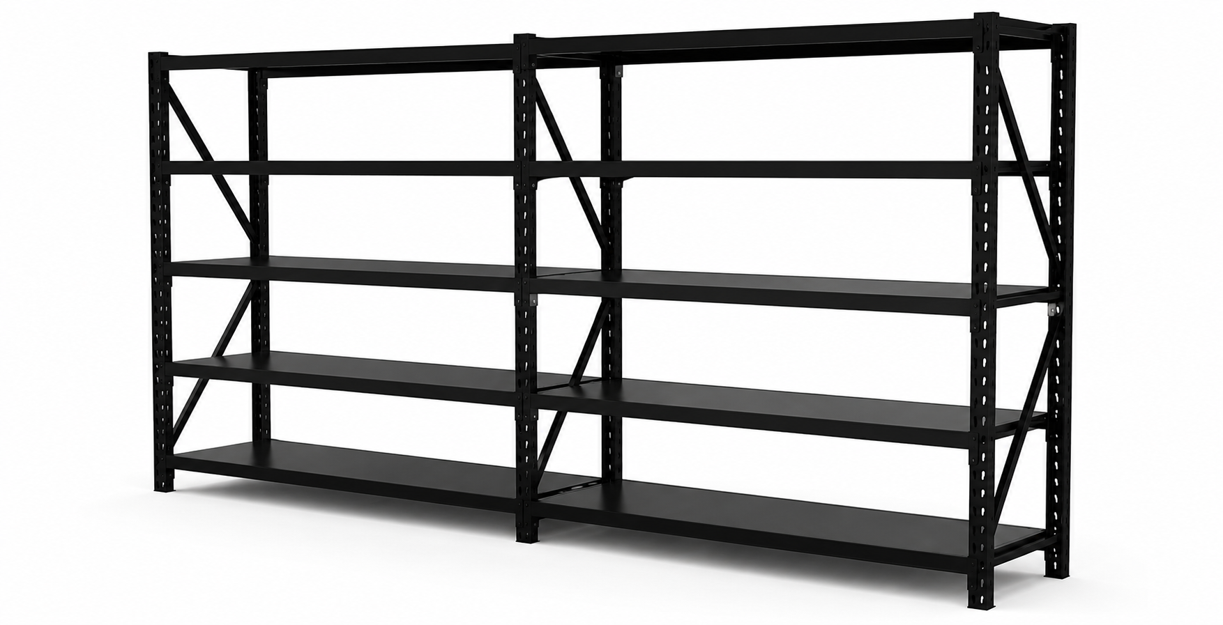 Prontorack liviano módulo siguiente Negro de 5 niveles 2 X 2 X 0.60 MTS - Imagen 2