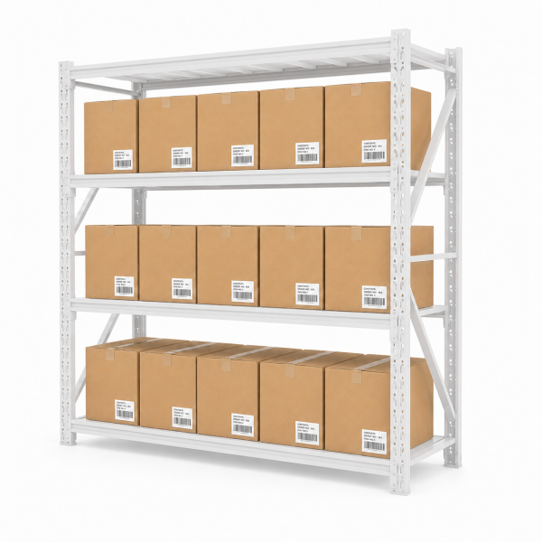 Estantería metálica de fácil encastre Acero Prontometal Blanco 2 X 2 X 0.60 Mts 800Kgs - Imagen 3