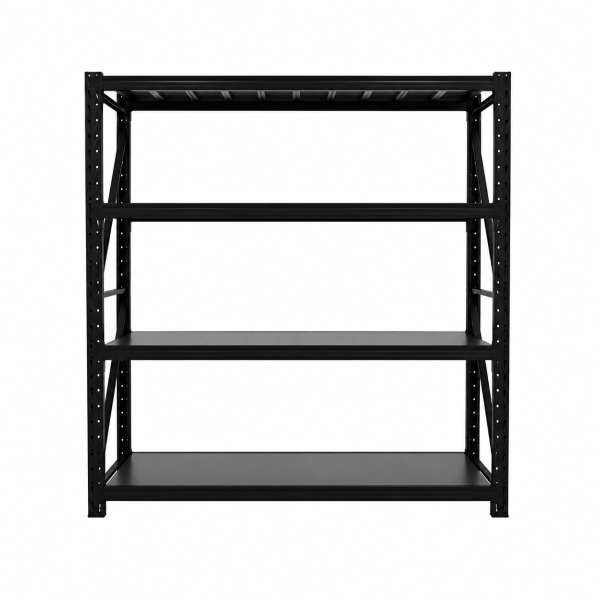 Estantería metálica de fácil encastre Acero Prontometal Negro 2 X 2 X 0.60 Mts 800Kgs - Imagen 2