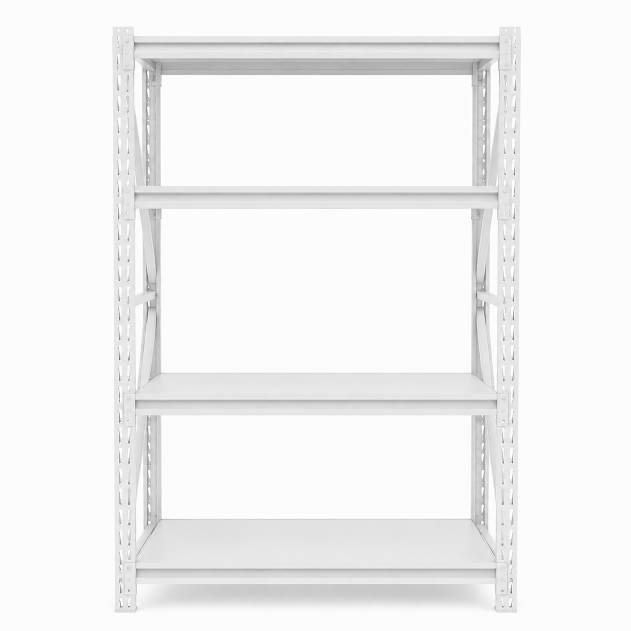 Prontokit modelo Prontorack liviano Módulo inicial Blanco de 4 niveles 2 x 1 x 0.60 Mts 800 Kgs - Imagen 2