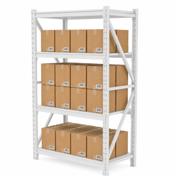 Estantería metálica de fácil encastre Acero Prontometal Blanco 2 x 1 x 0.60 Mts 800Kgs - Imagen 3