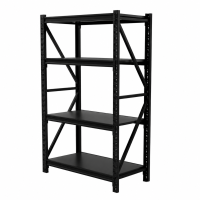 Prontokit modelo Prontorack liviano Módulo inicial Negro de 4 niveles 2 x 1 x 0.60 Mts 800 Kgs