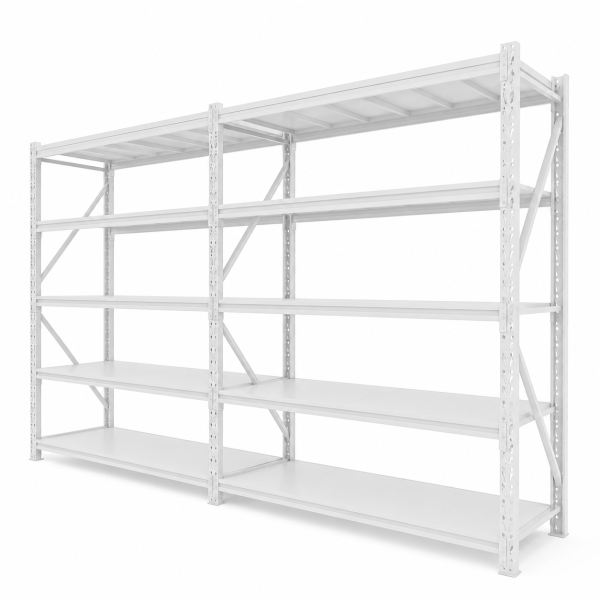 Estantería Metálica de Fácil Encastre Acero Prontometal Módulo Siguiente Blanco 2 x 1 x 0.60 Mts 800Kgs - Imagen 2