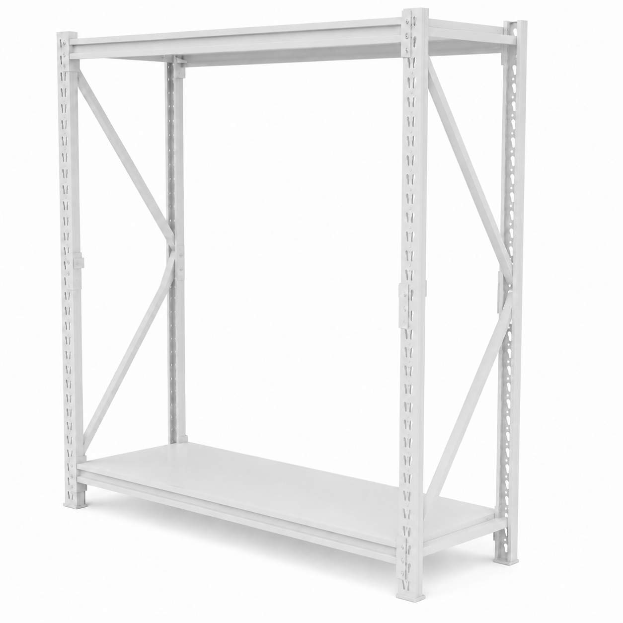 Estantería Metálica de Fácil Encastre Acero Prontometal Blanco 2 x 2x 0.60 Mts 600Kgs