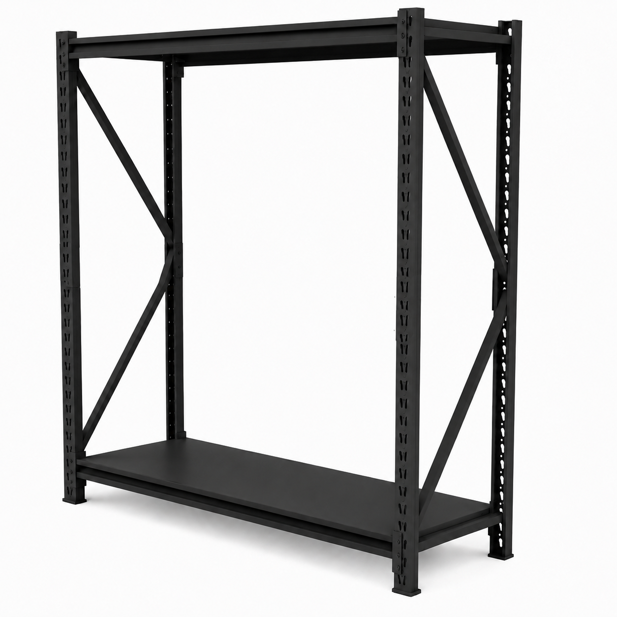 Estantería Metálica de Fácil Encastre Acero Prontometal Negro 2 x 2 x 0.60 Mts 600Kgs