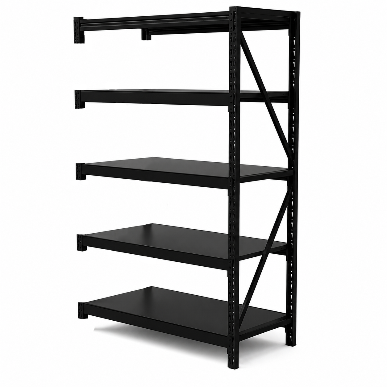 Estantería metálica de fácil encastre Acero Prontometal Módulo Siguiente Negro 2 X 1 X 0.60 Mts 1000Kgs